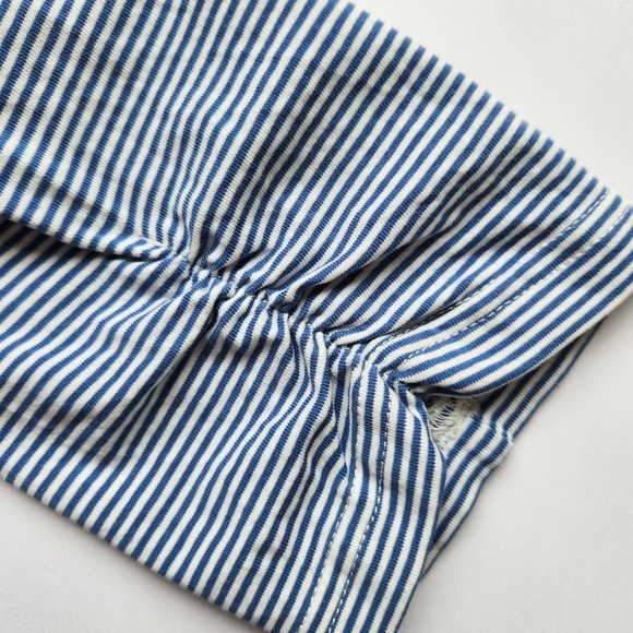 Matilda Jane Dress Blue White Stripe Between The Lines Tulle Long Sleeve XL - Picture 10 of 16